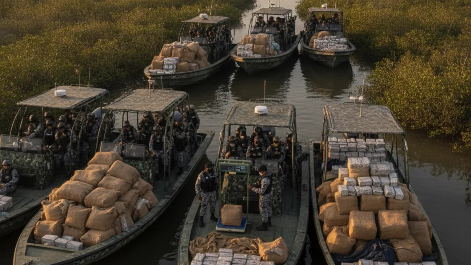 Operation Manglar Seizes Four Tons of Drugs From Boats in Posorja