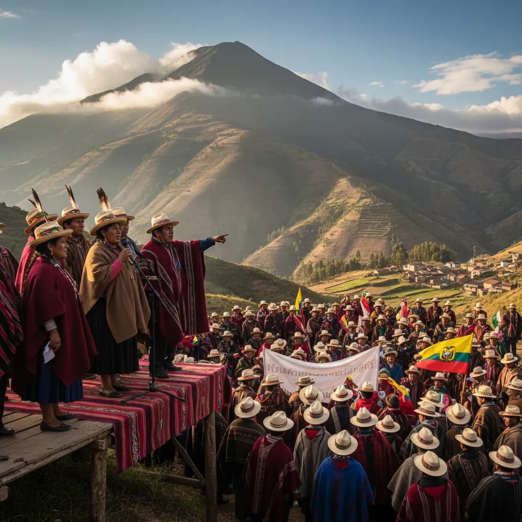 Indigenous Coalition Launches Presidential Recall Drive Against Noboa — Needs 2 Million Signatures by May