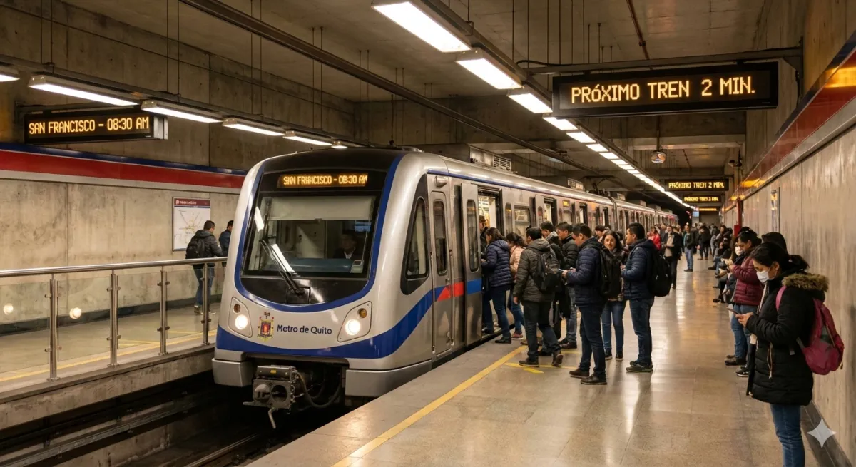 Metro de Quito Hits 172,000 Daily Passengers as Private Car Use Drops 12%