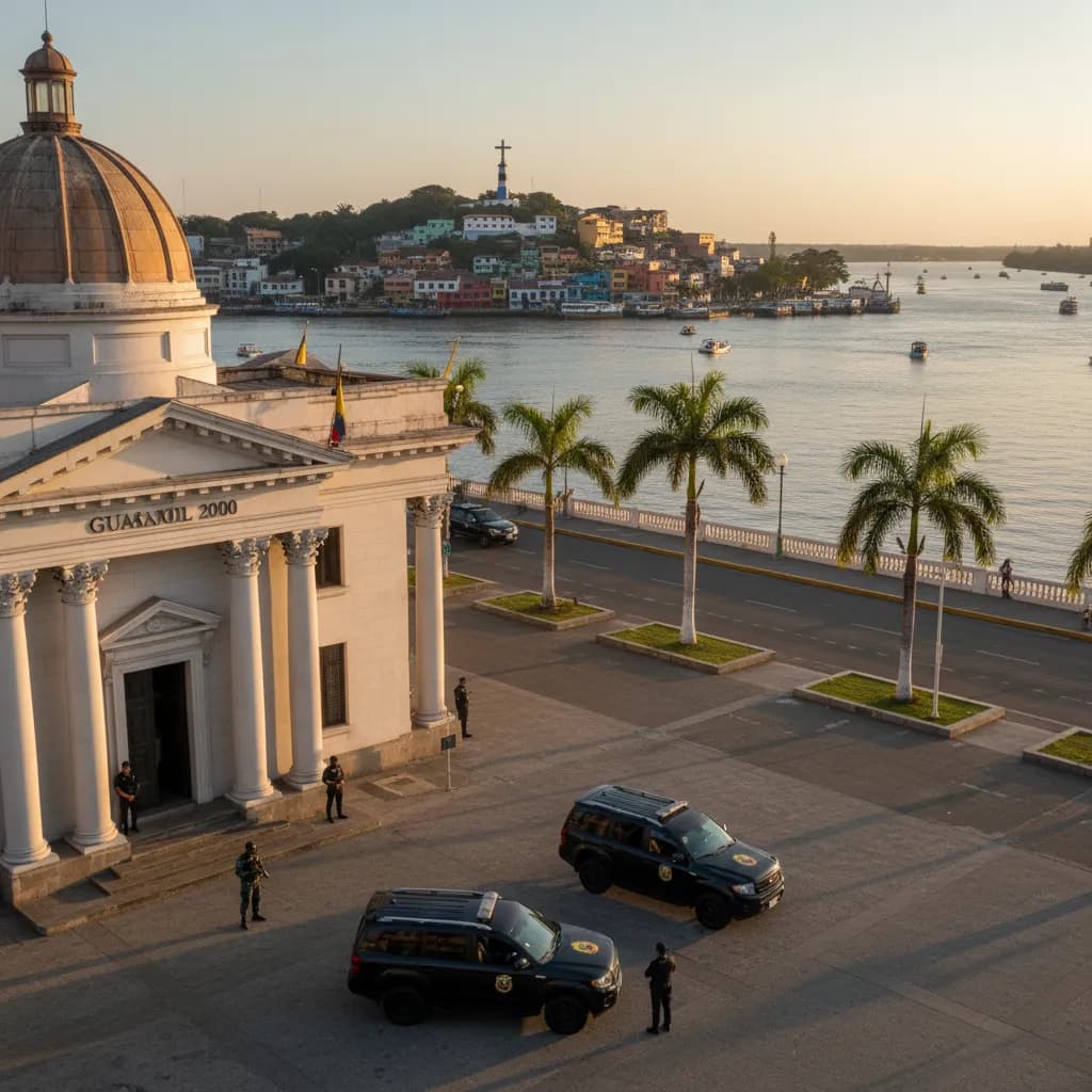 Noboa Moves the Government to Guayaquil “For Several Weeks” — Police High Command Follows